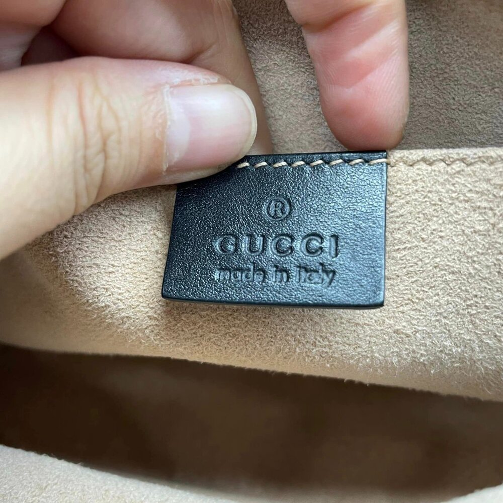 100% Authentic GUCCI Black Marmont Leather Shoulder Bag - Picture 14 of 14